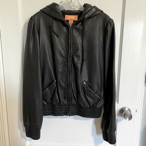 Michael Kors Black Leather Jacket Size L